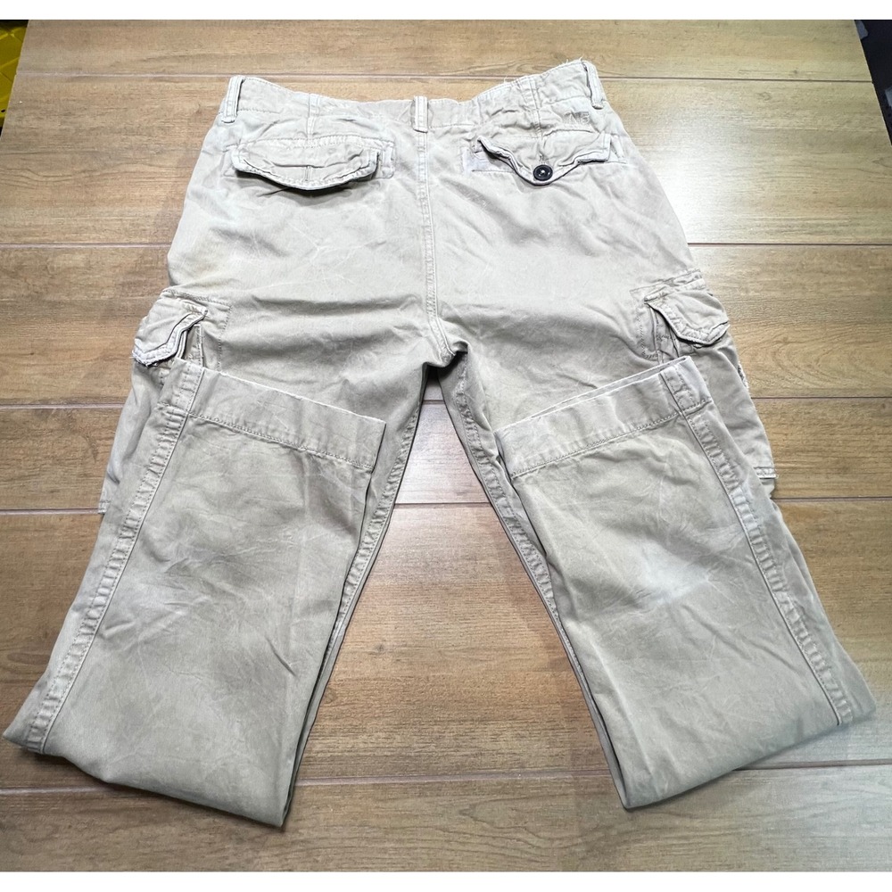 American Eagle Outfitters Mens Khaki Cargo Pants Relaxed Fit Distressed Sz 34x31 - Picture 10 of 10